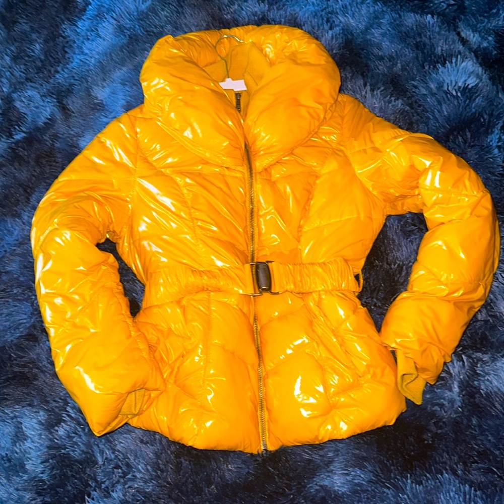 Medium Yellow LA collection puffer coat
